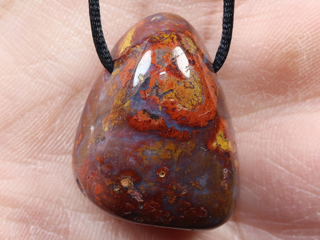 Jaspis-Chalcedon mit Band oder Silber 925