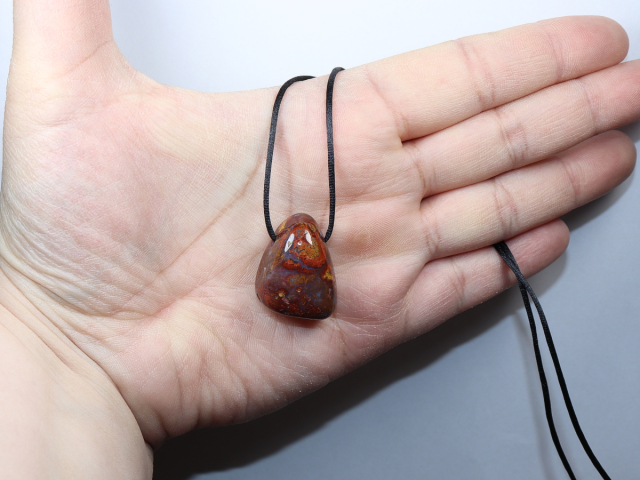 Jaspis-Chalcedon mit Band oder Silber 925