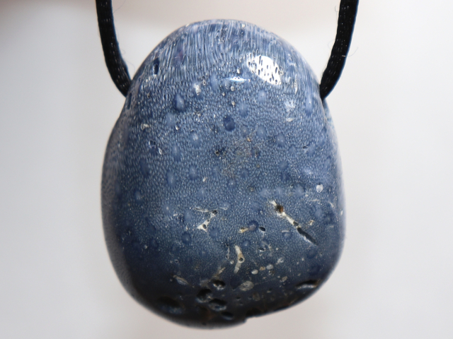 Preview: blaue Koralle mit Band oder Silber 925