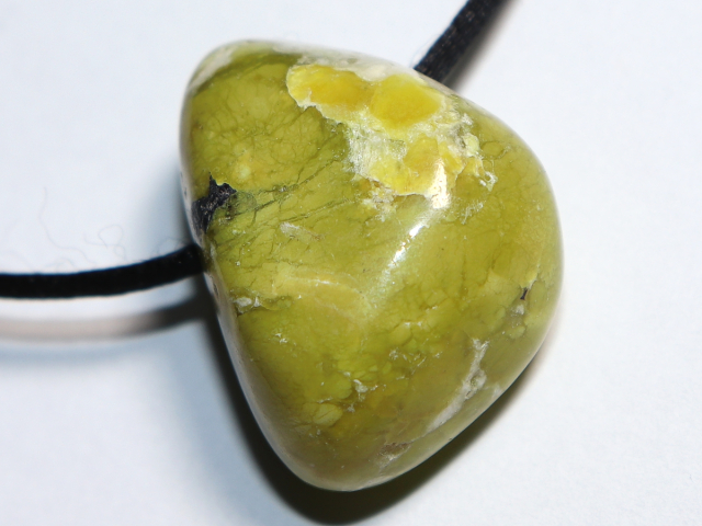 lizardite with cord or silver 925
