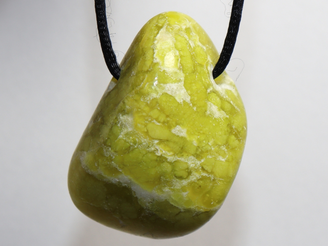 lizardite with cord or silver 925