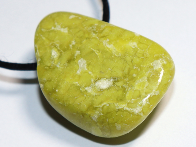 lizardite with cord or silver 925