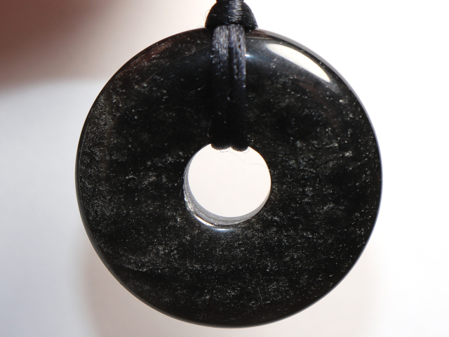 Preview: silver obsidian with cord