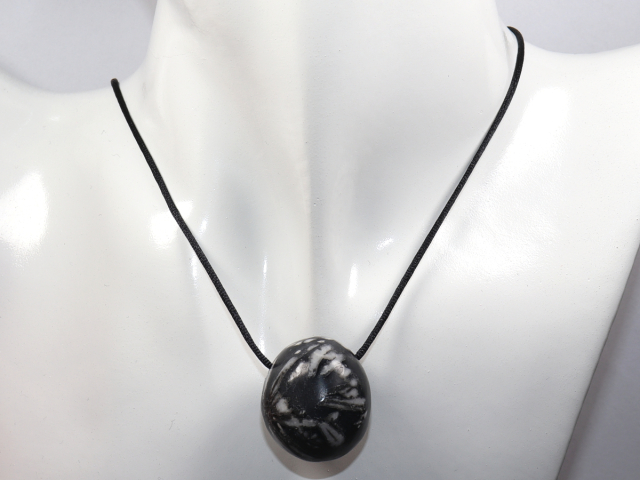 chrysanthemum stone with cord or silver 925