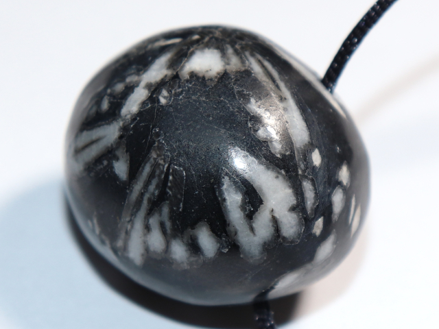 chrysanthemum stone with cord or silver 925