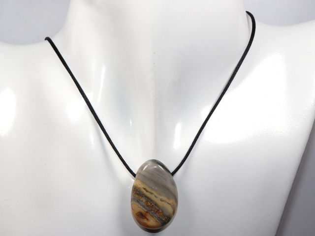 Preview: crazy lace agate with cord or silver 925