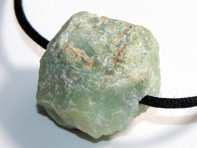 chrysoprase with cord or silver 925