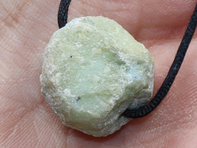 chrysoprase with cord or silver 925