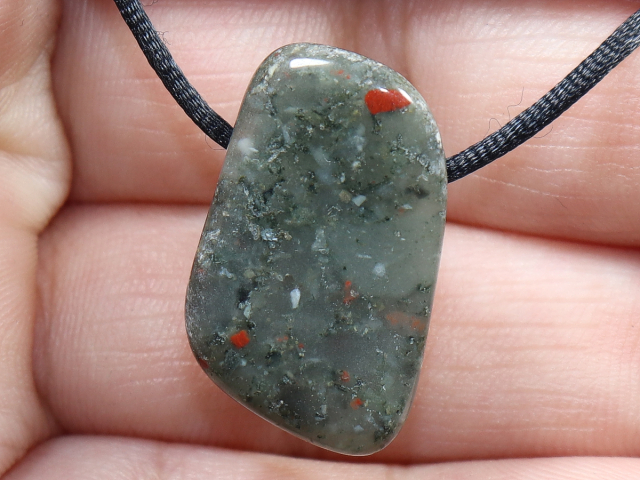 vulcan jasper with cord or silver 925