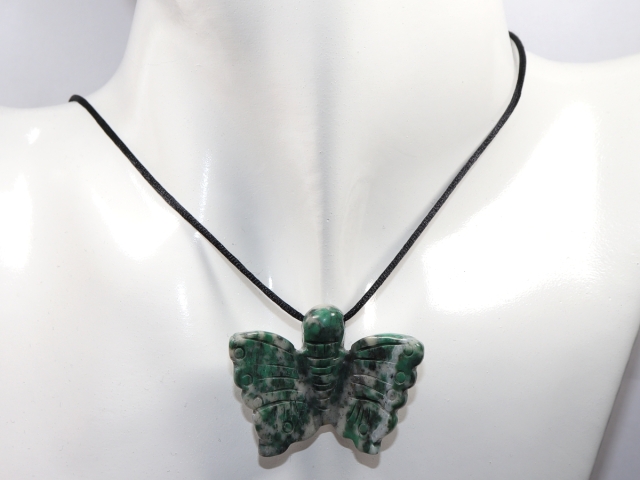 tree agate with cord or silver 925