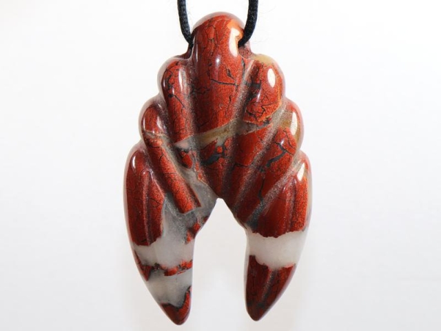 Brecciated jasper on cord