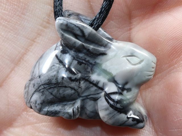 Picasso marble with cord or silver 925