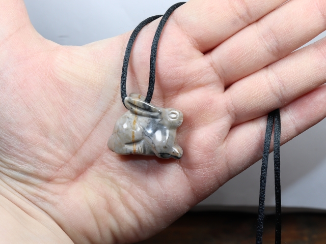 Picasso marble with cord or silver 925