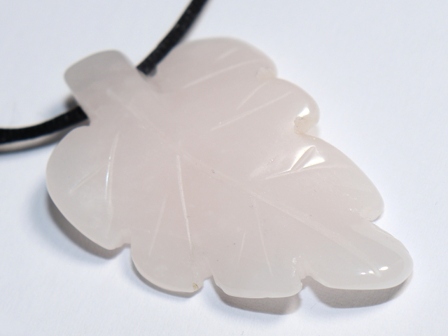 rose quartz with cord or silver 925