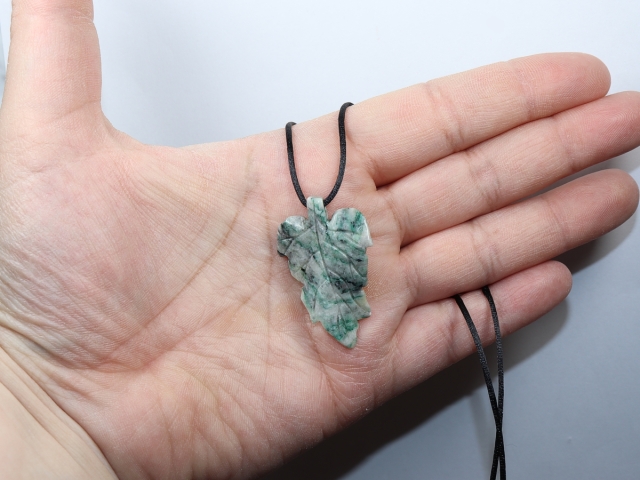 mariposite-dolomite with cord or silver 925