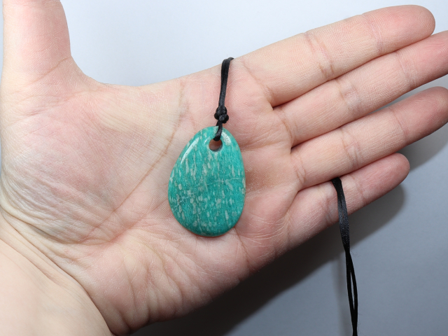 amazonite with cord
