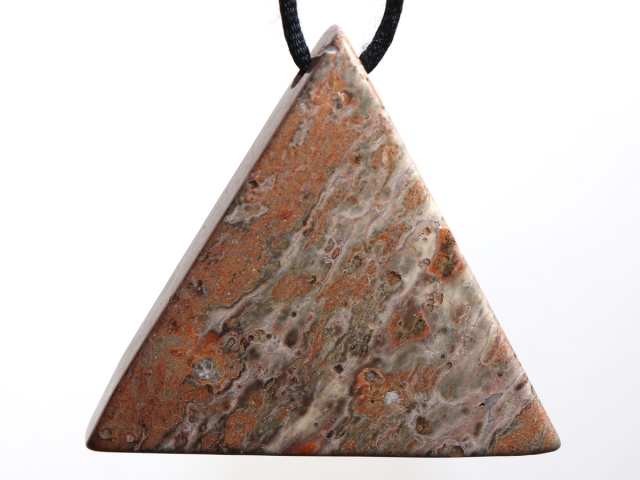 leopard rhyolite with cord or silver 925