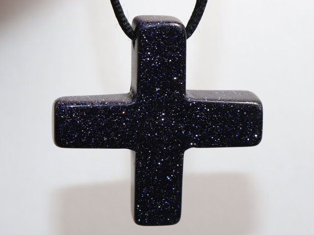 blue sandstone with cord or silver 925