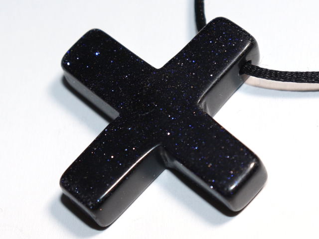 blue sandstone with cord or silver 925