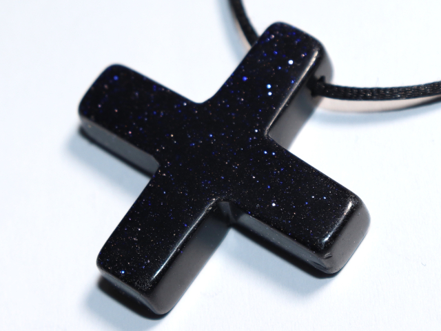 blue sandstone with cord or silver 925