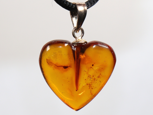 amber with cord or silver 925