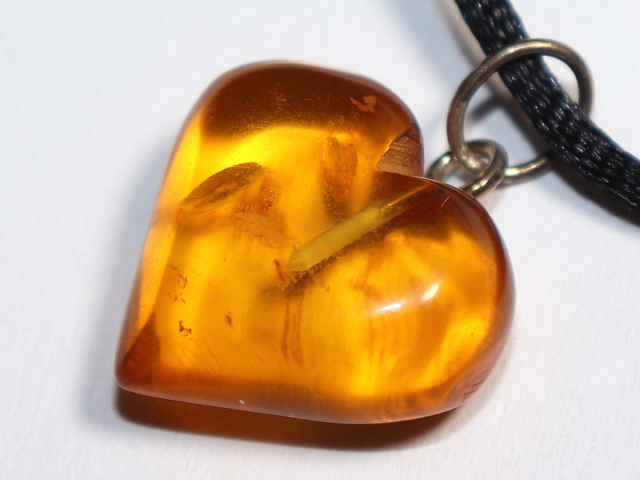 amber with cord or silver 925