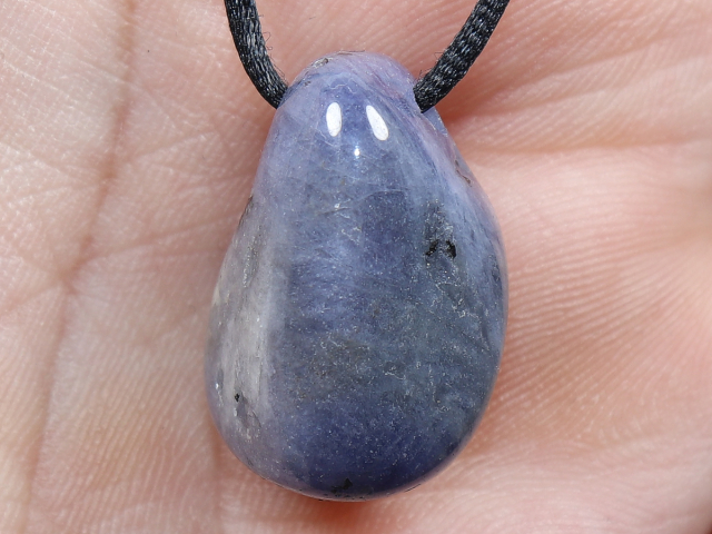 tanzanite with cord or silver 925