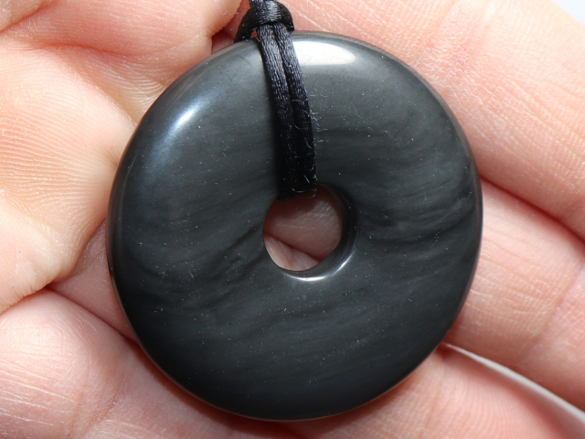rainbow obsidian with cord