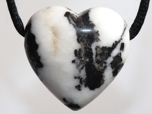 zebra marble with cord or silver 925