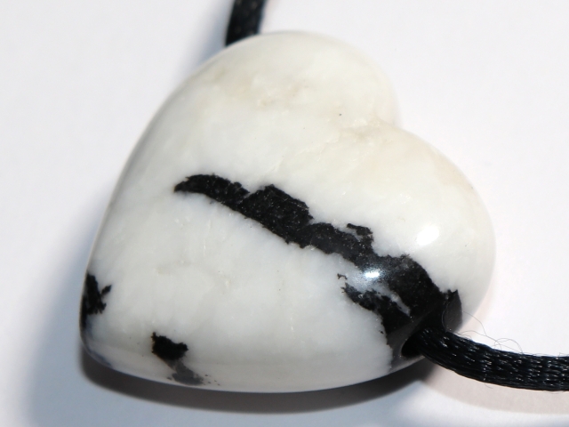 zebra marble with cord or silver 925