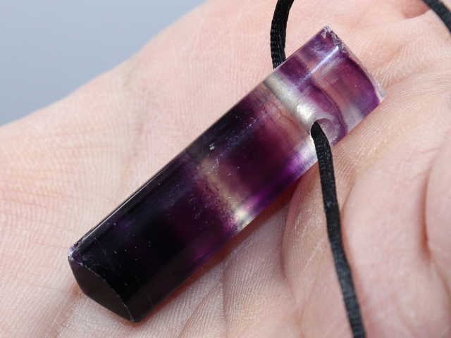 Fluorit mit Band oder Silber 925