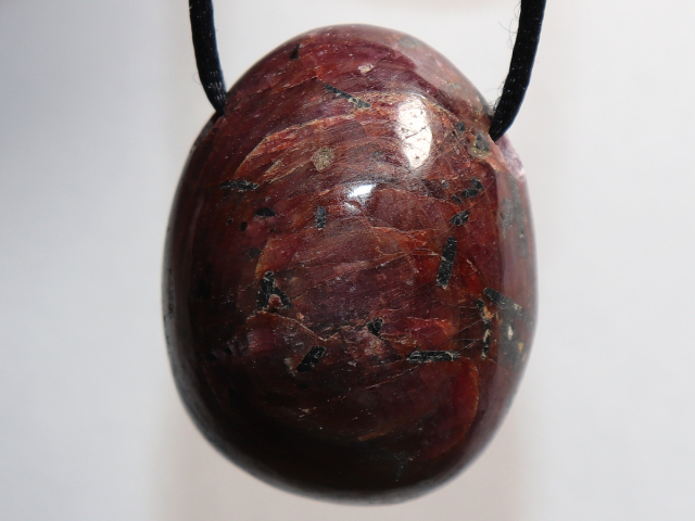 ruby with cord or silver 925