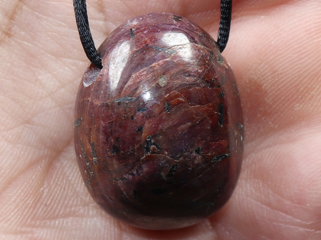 ruby with cord or silver 925