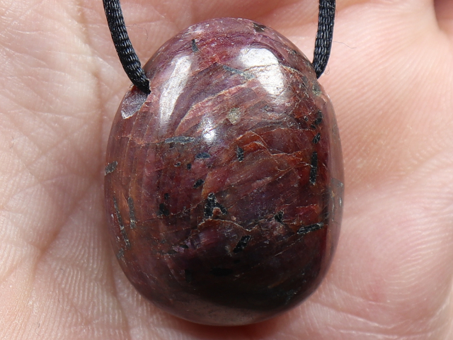 ruby with cord or silver 925