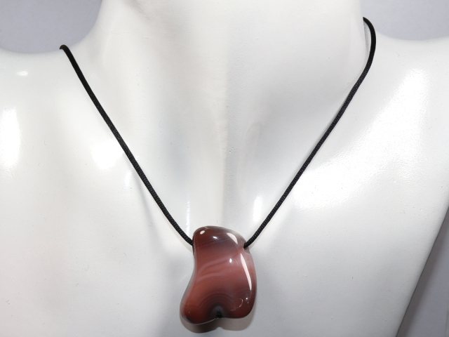 Preview: Botswana agate with cord or silver 925