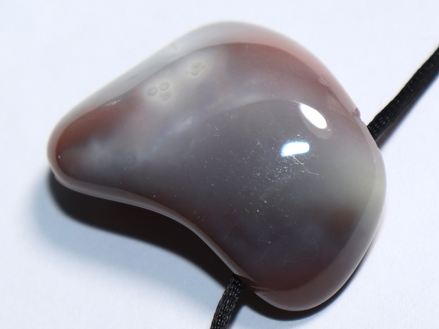 Botswana agate with cord or silver 925