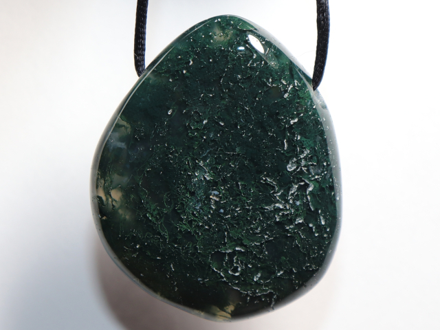 Preview: moss agate with cord or silver 925