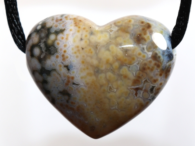 ocean jasper with cord or silver 925