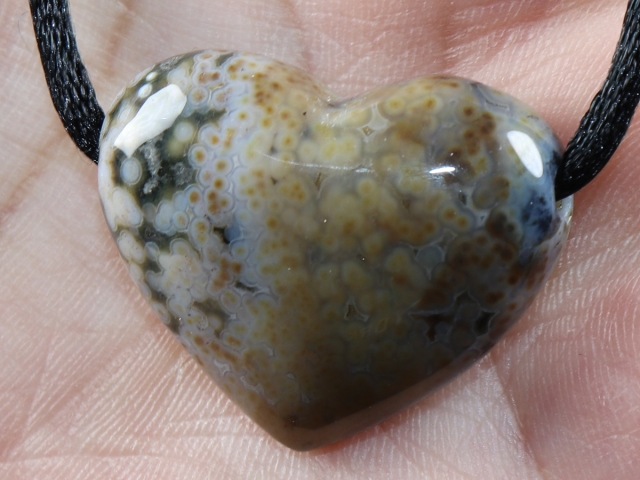 ocean jasper with cord or silver 925