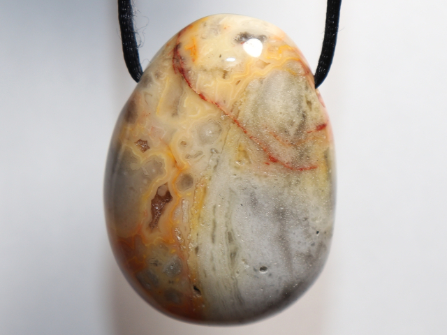 Preview: crazy lace agate with cord or silver 925