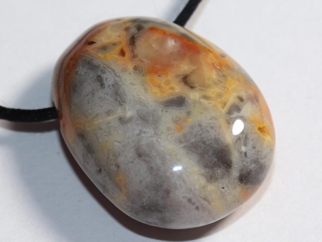 Crazy lace agate on cord