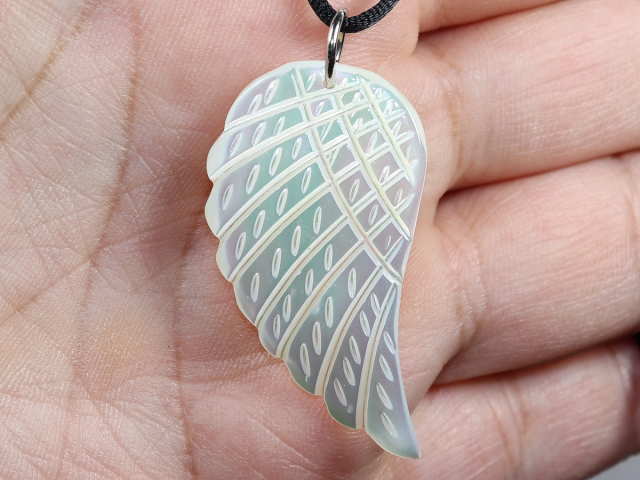 nacre with cord or silver 925