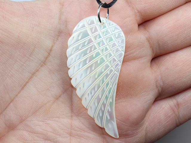 nacre with cord or silver 925