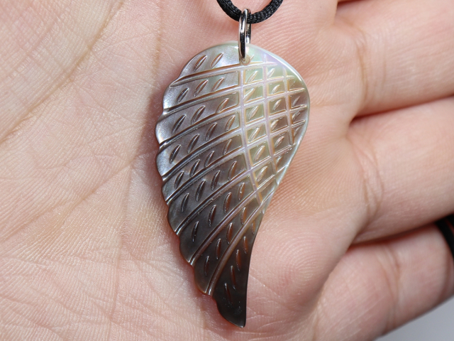 nacre with cord or silver 925