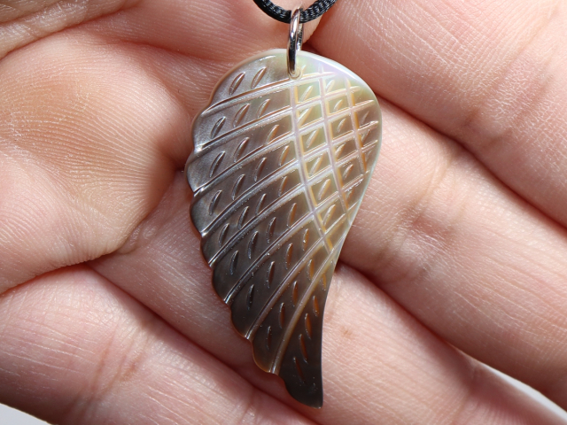 nacre with cord or silver 925