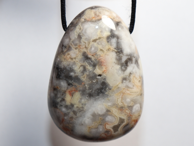 Preview: crazy lace agate with cord or silver 925