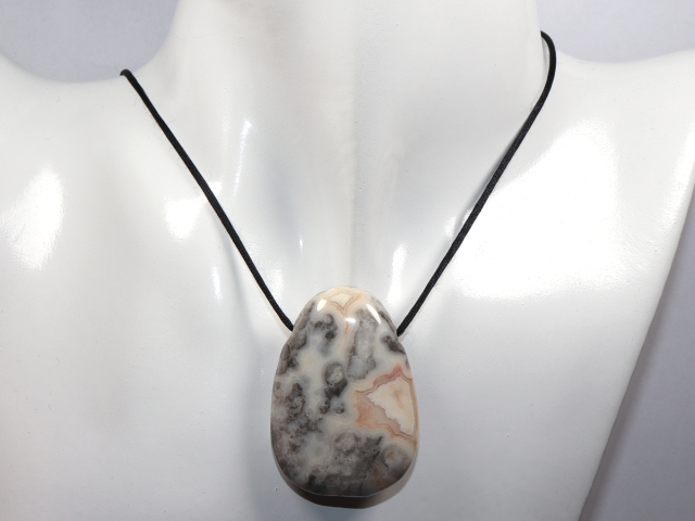 Preview: crazy lace agate with cord or silver 925