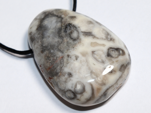 crazy lace agate with cord or silver 925