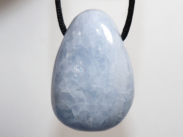 blue calcite with cord or silver 925