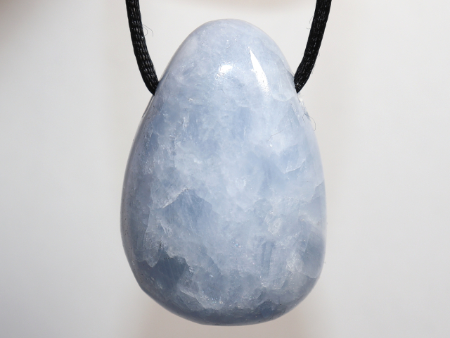 blue calcite with cord or silver 925